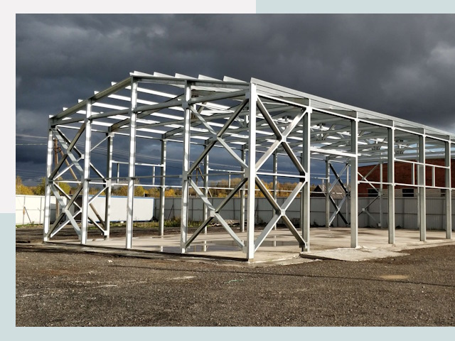 Двускатные ангары в Шуя от 617 руб. за квадрат