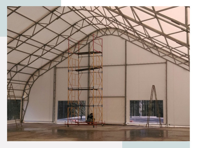 Шатровые ангары в Шуе